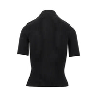 COURREGES Courreges Women Short-Sleeved 'Reedition' Ribbed Knit Top