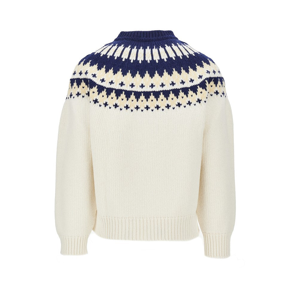 Dsquared2 Men Jacquard Motif Wool Sweater