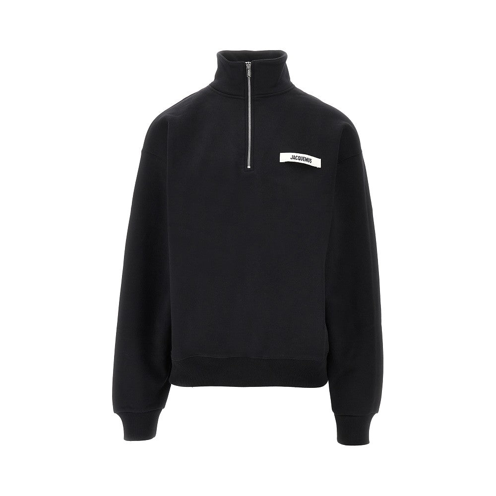 Jacquemus Men 'Gros Grain' Half-Zip Sweatshirt