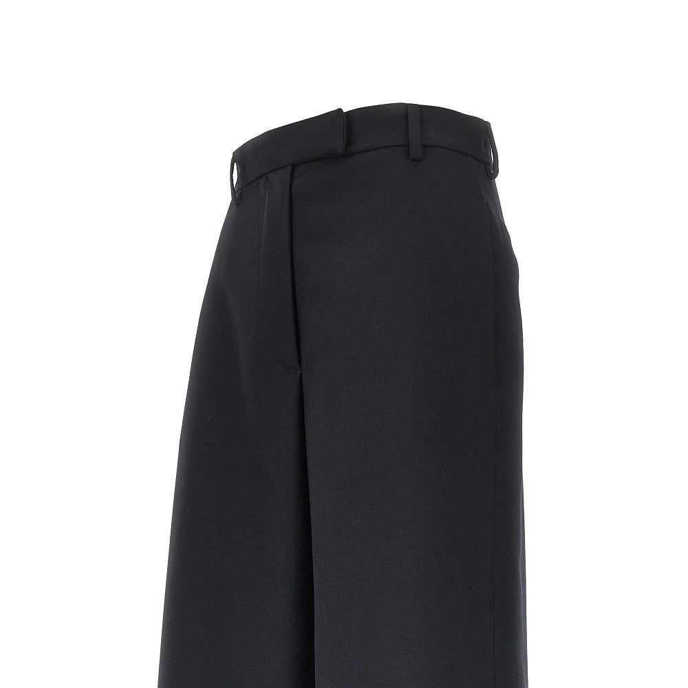 Dries Van Noten Women Wool Gabardine Wide Leg Pants