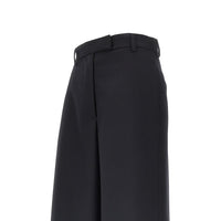 Dries Van Noten Women Wool Gabardine Wide Leg Pants