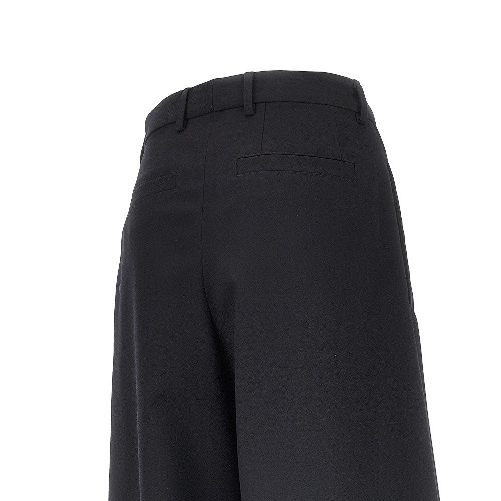 Dries Van Noten Women Wool Gabardine Wide Leg Pants