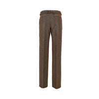 Dries Van Noten Women Wool Straight Pants With Belt