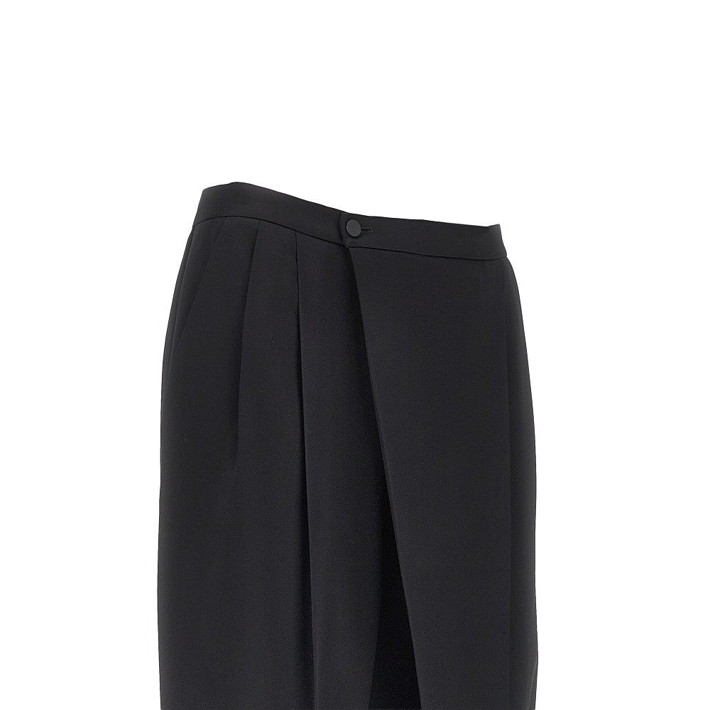 Alberta Ferretti Women Wrap-Over Satin Pants