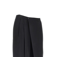 Alberta Ferretti Women Wrap-Over Satin Pants