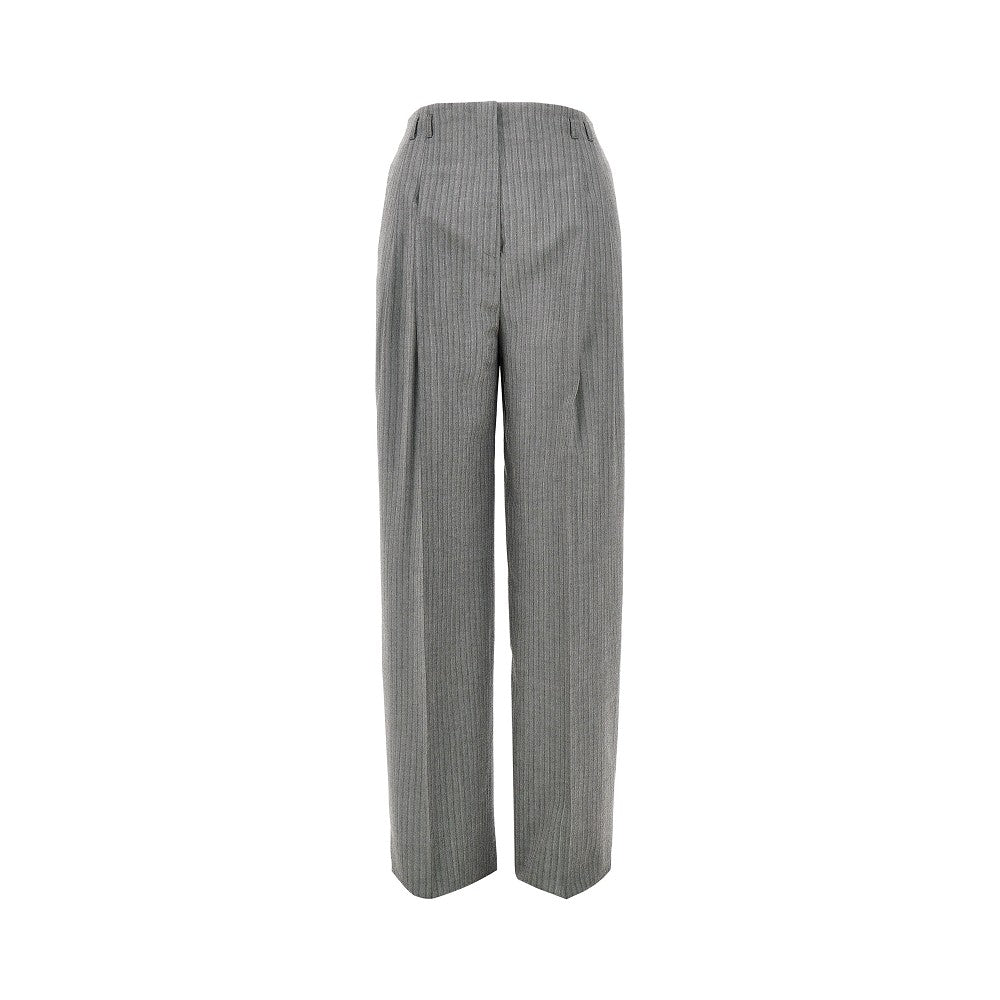 Alberta Ferretti Women Pinstriped Wide Pants With Darts
