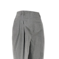 Alberta Ferretti Women Pinstriped Wide Pants With Darts