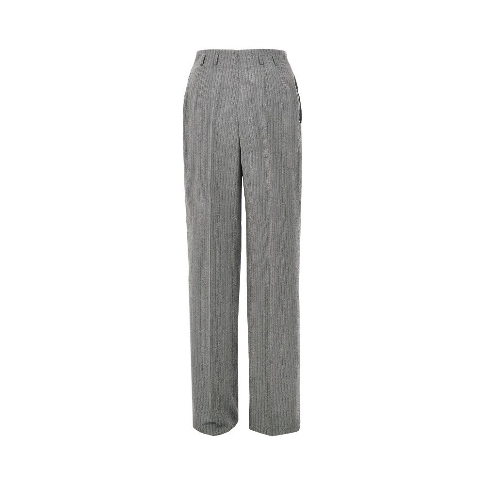Alberta Ferretti Women Pinstriped Wide Pants With Darts