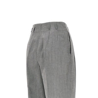 Alberta Ferretti Women Pinstriped Wide Pants With Darts