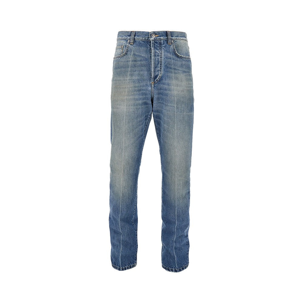 Versace Men Cotton Denim Jeans With Medusa Detail