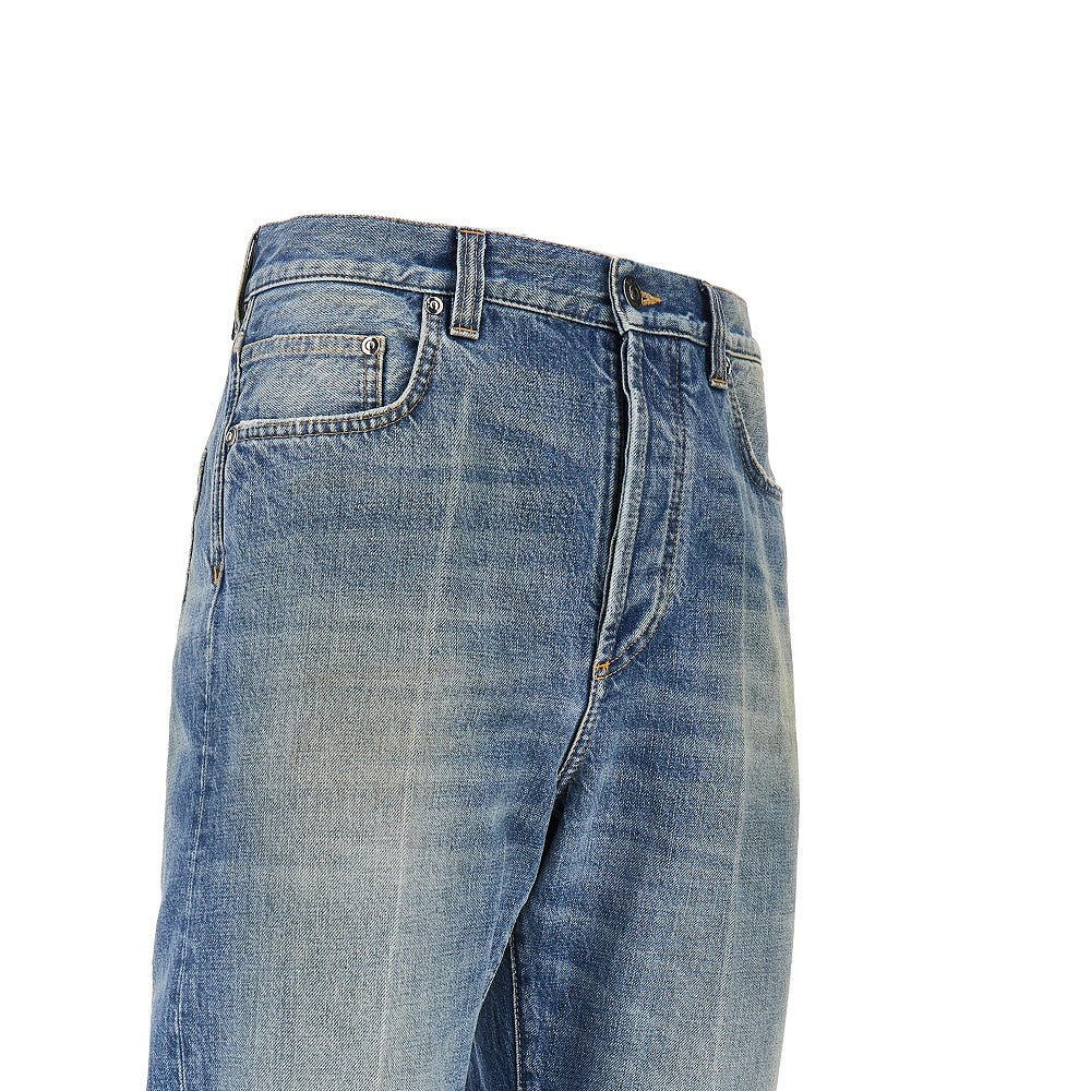 Versace Men Cotton Denim Jeans With Medusa Detail