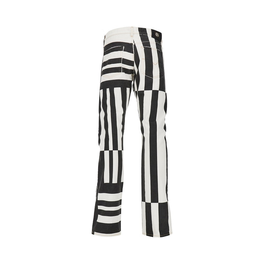Versace Men Denim Jeans With Sylvester Print