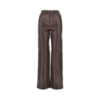 Rotate Women Leather Straight Leg Pants