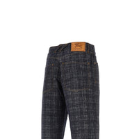 Burberry Men Check Denim Loose Fit Jeans