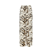 GANNI Ganni Women Satin Pants With Zebra-Striped Print