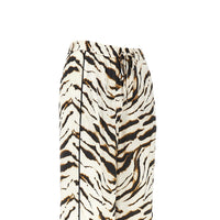 GANNI Ganni Women Satin Pants With Zebra-Striped Print