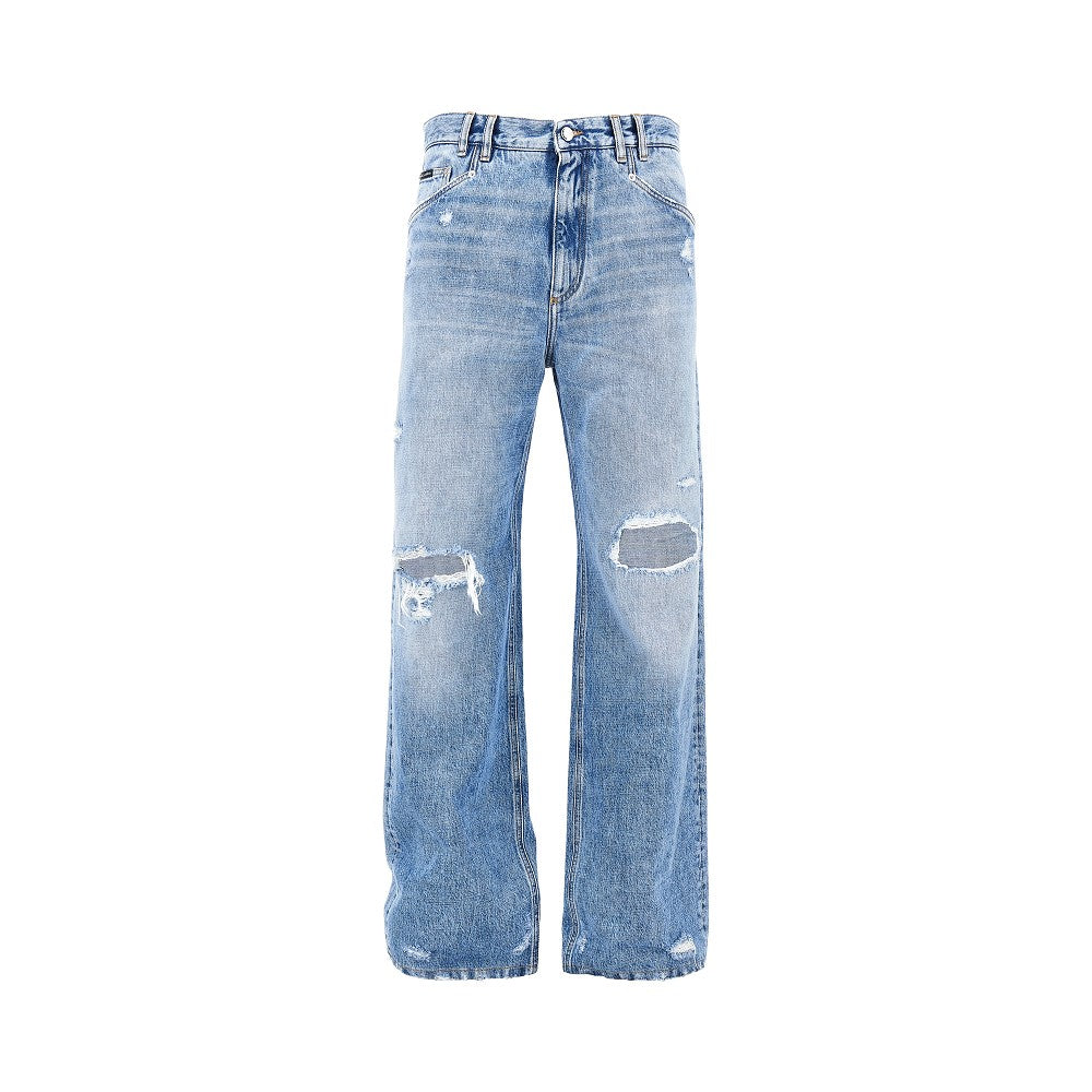 Dolce&Gabbana Men Distressed Denim Over Pants
