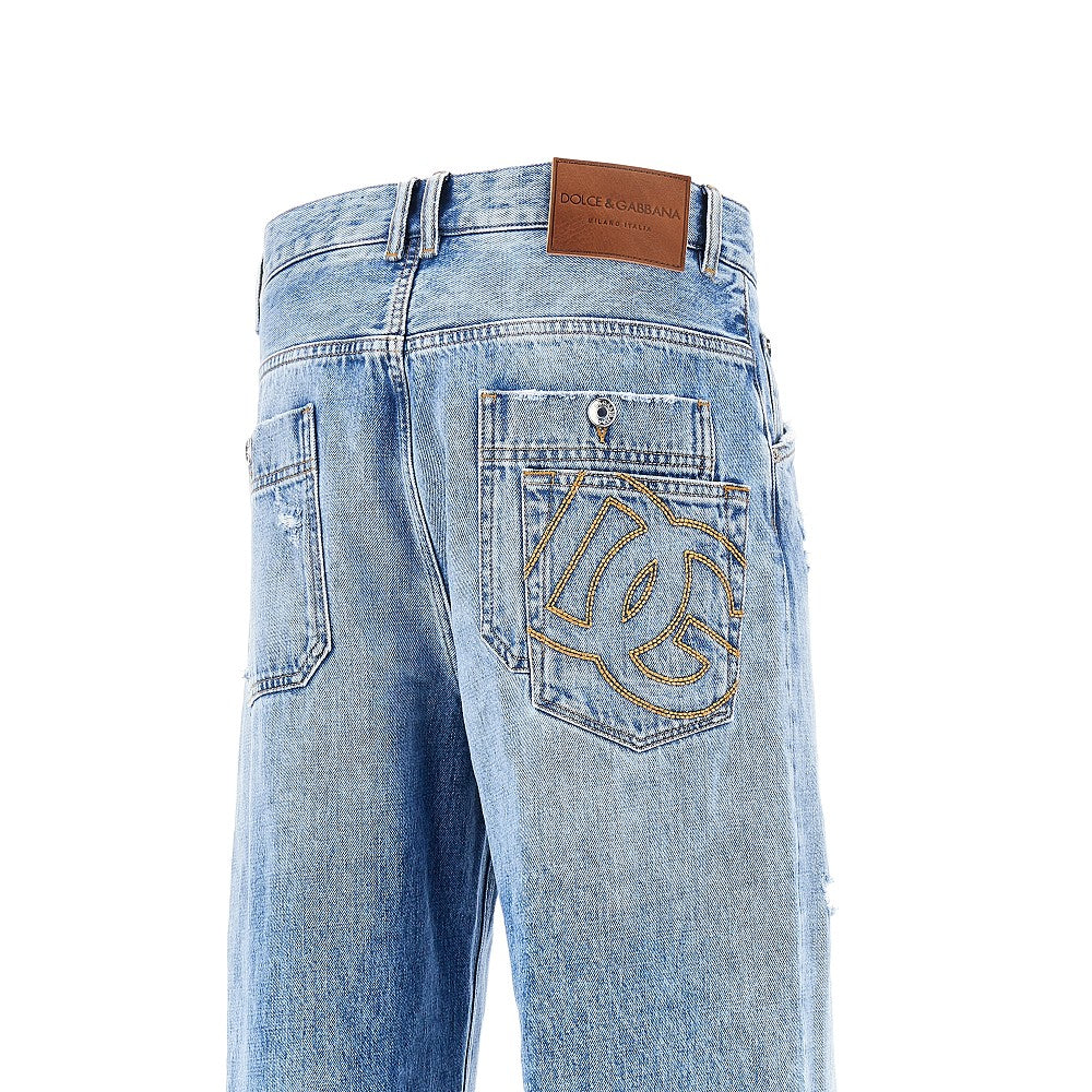 Dolce&Gabbana Men Distressed Denim Over Pants