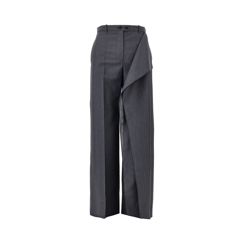 Jil Sander Women Draped-Effect Fil-À-Fil Wool Pants