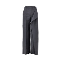 Jil Sander Women Draped-Effect Fil-À-Fil Wool Pants