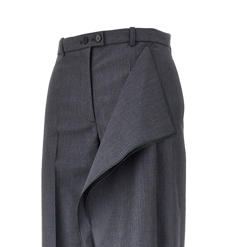 Jil Sander Women Draped-Effect Fil-À-Fil Wool Pants