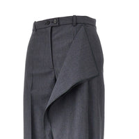 Jil Sander Women Draped-Effect Fil-À-Fil Wool Pants