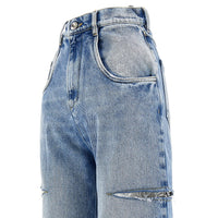 Maison Margiela Women High-Rise Jeans With Side Rips