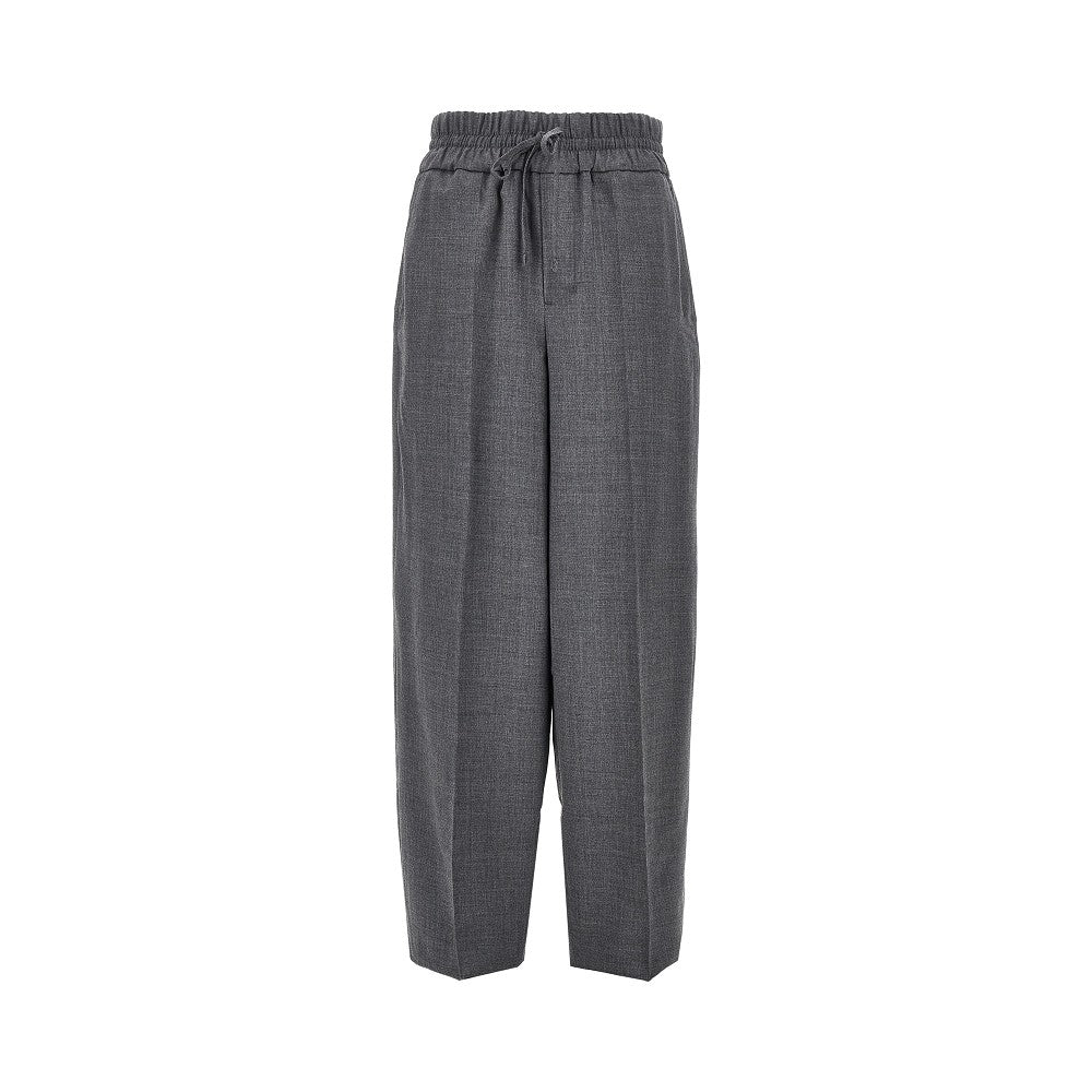 Ami Women Wool Pants With Elasticated Waist