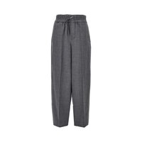 Ami Women Wool Pants With Elasticated Waist