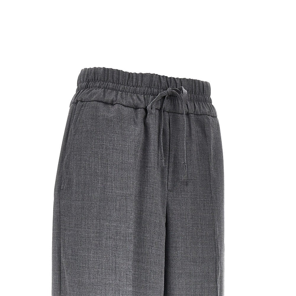 Ami Women Wool Pants With Elasticated Waist