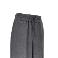Ami Women Wool Pants With Elasticated Waist
