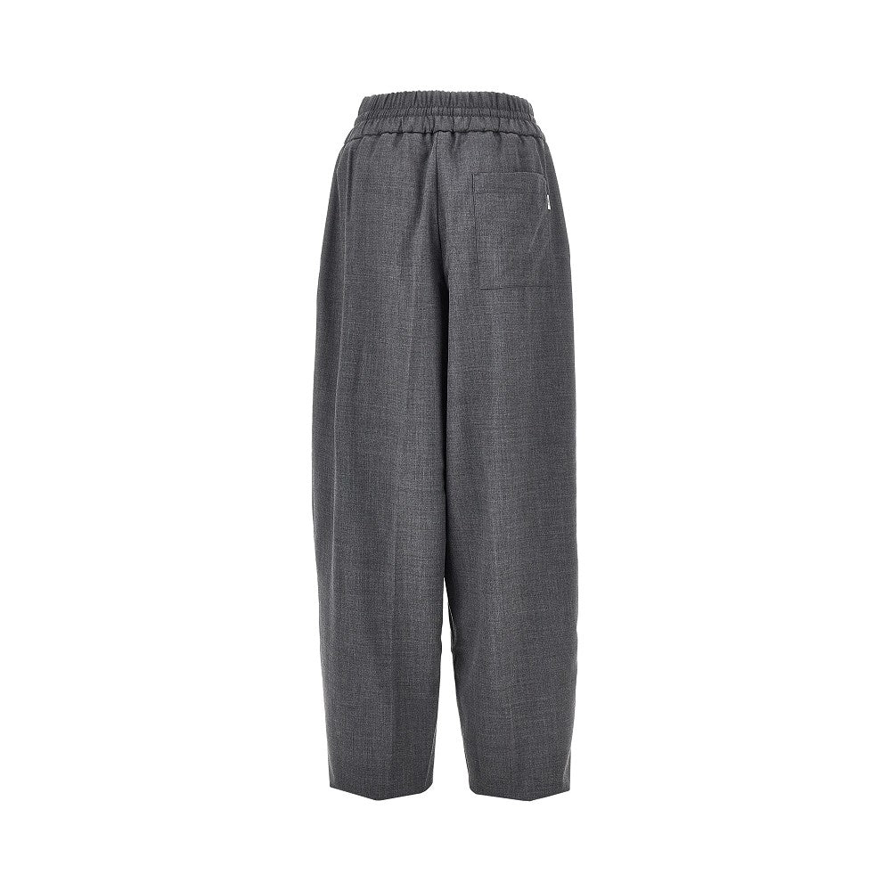 Ami Women Wool Pants With Elasticated Waist