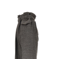 Etro Women Check Wool Pants With Belt