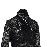 RABANNE Rabanne Women Lace Top With Metal Eyelets Details