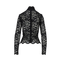 RABANNE Rabanne Women Lace Top With Metal Eyelets Details