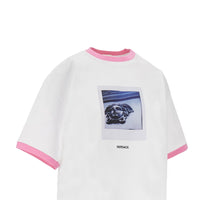 Versace Women Cotton T-Shirt With 'Medusa Polaroid' Print