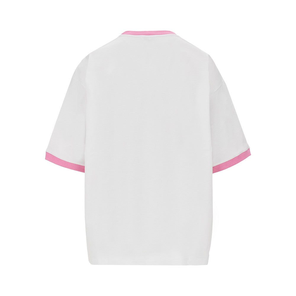 Versace Women Cotton T-Shirt With 'Medusa Polaroid' Print