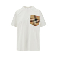 Burberry Women Check Pocket T-Shirt