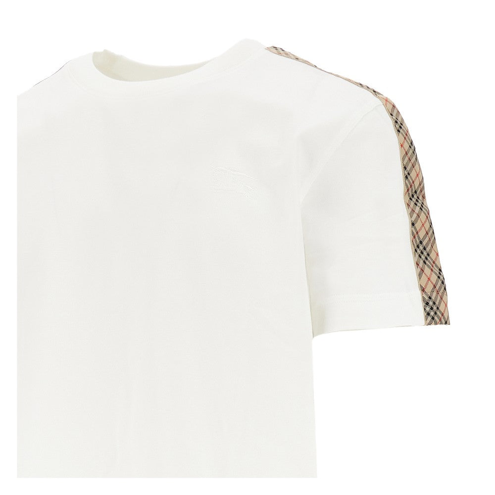 BURBERRY Burberry Men T-Shirt With Check Trimmings