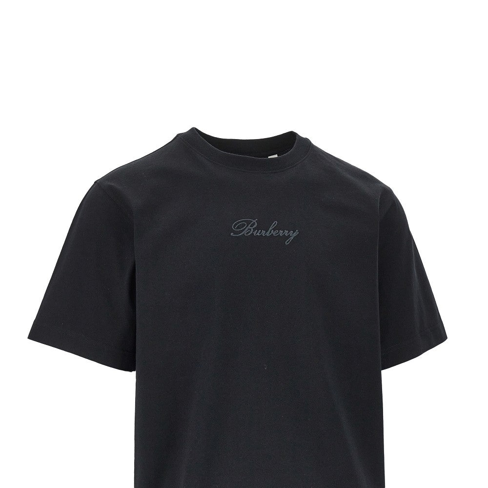Burberry Men Burberry Check Logo T-Shirt
