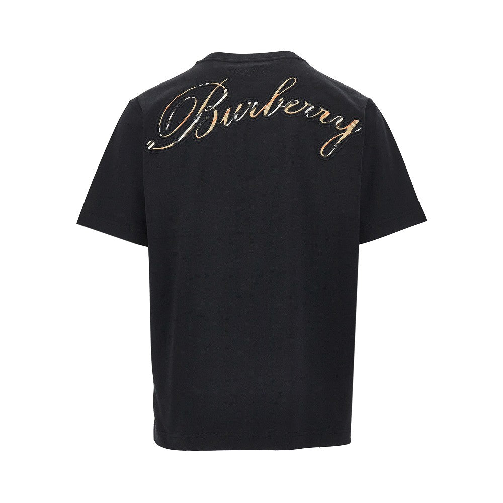 Burberry Men Burberry Check Logo T-Shirt