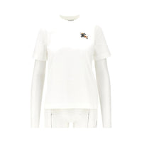 Burberry Women Knight Check Embroidery T-Shirt