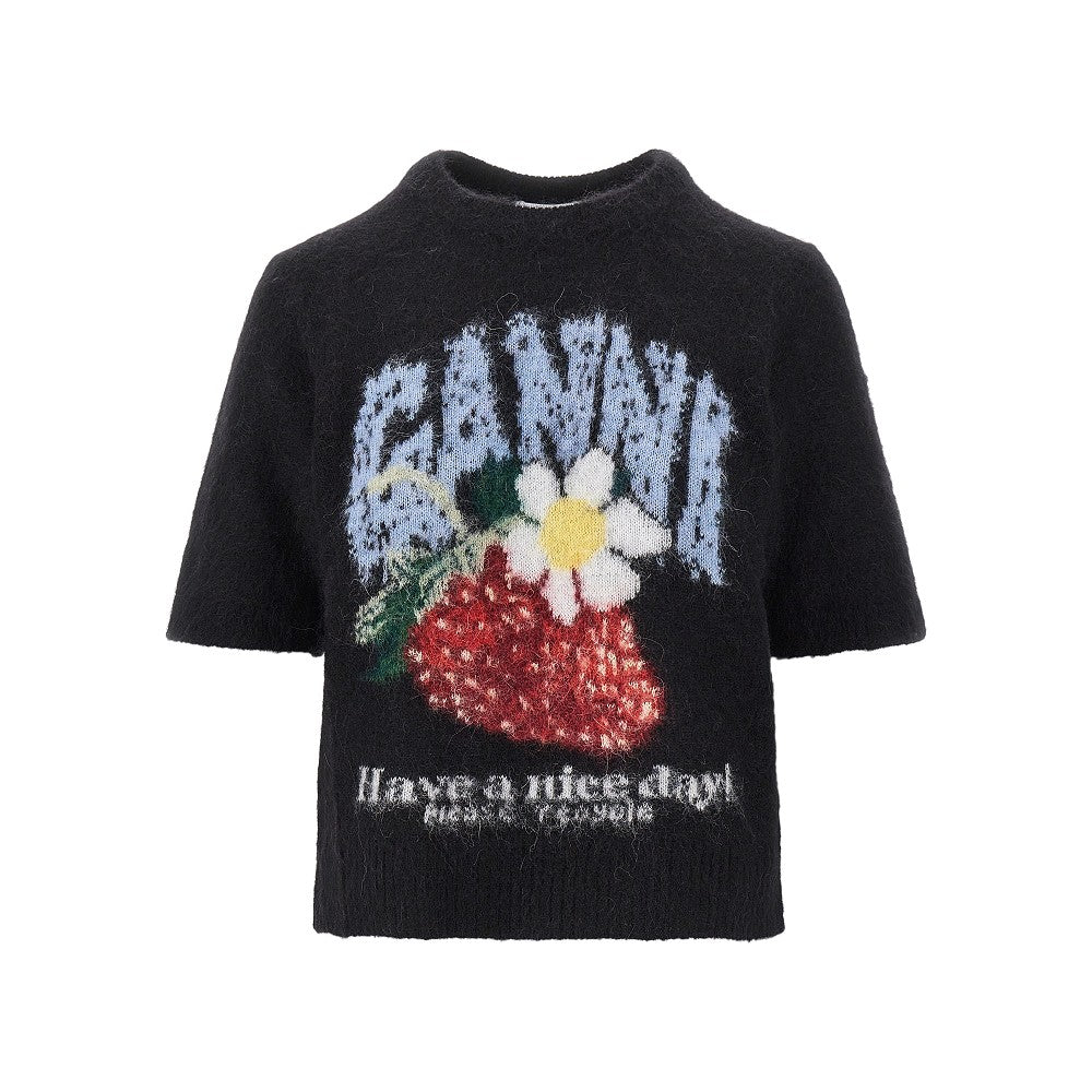 Ganni Women Wool-Blend Knitted Top