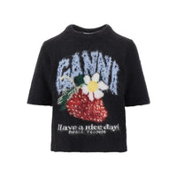 Ganni Women Wool-Blend Knitted Top