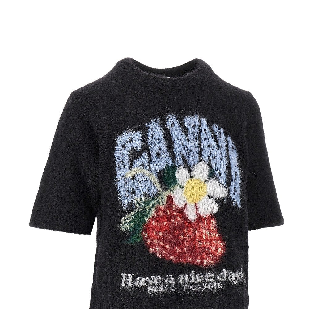 Ganni Women Wool-Blend Knitted Top