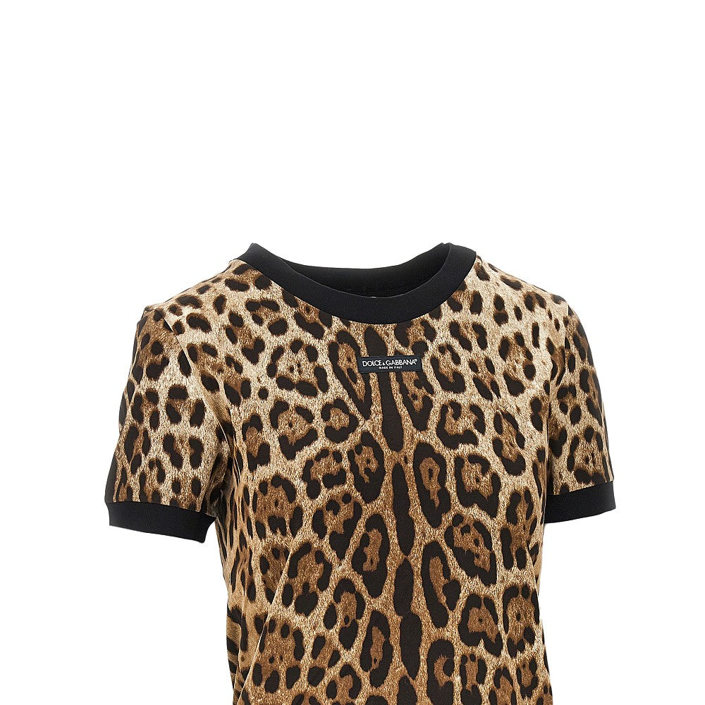 Dolce&Gabbana Women Leopard-Print Jersey T-Shirt