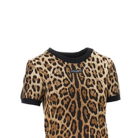 Dolce&Gabbana Women Leopard-Print Jersey T-Shirt
