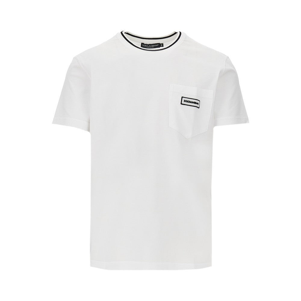 Dolce&Gabbana Men T-Shirt With Pocket And Logo Patch
