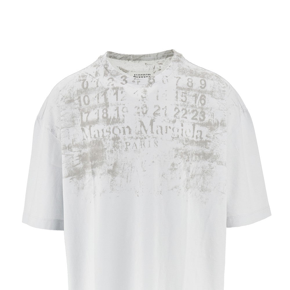 Maison Margiela Men Logo Print Oversized T-Shirt