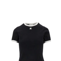 COURREGES Courreges Women Cotton T-Shirt With Contrasting Trims